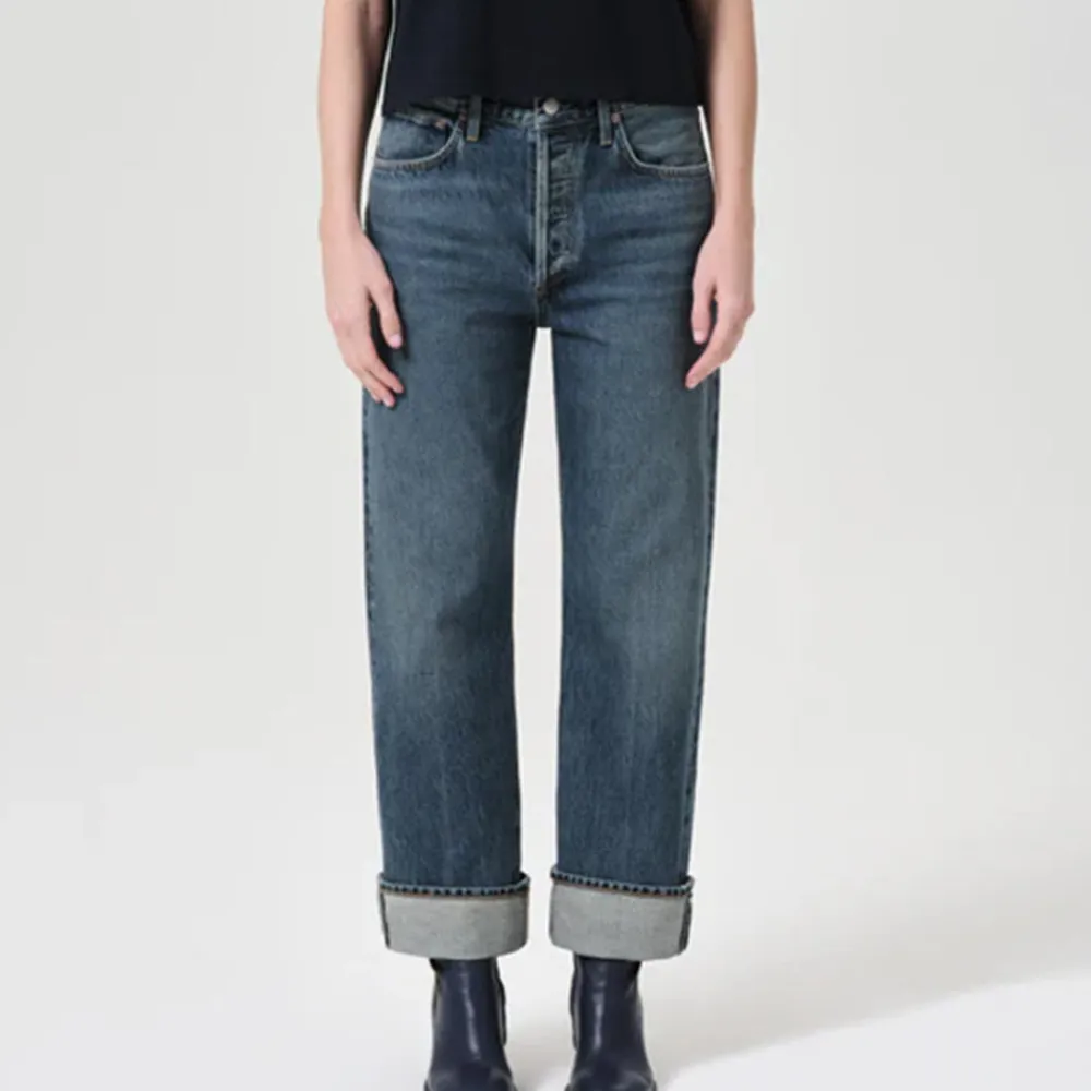 Women Agolde - Jeans Straight Fran - Bleu