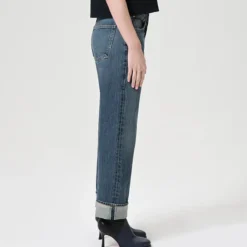 Women Agolde - Jeans Straight Fran - Bleu