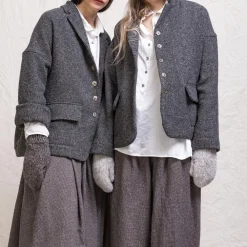 Women ALBUM DI FAMILIA Album Di Famiglia - Blazer Ample - Gris foncé