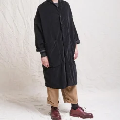 Women ALBUM DI FAMILIA Album Di Famiglia - Manteau ample en velours - Noir