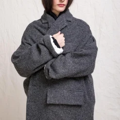 Women ALBUM DI FAMILIA Album Di Famiglia - Manteau ample - Gris foncé
