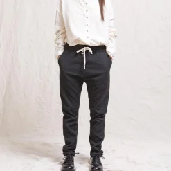 Women ALBUM DI FAMILIA Album Di Famiglia - Pantalon Slim STW - Gris foncé