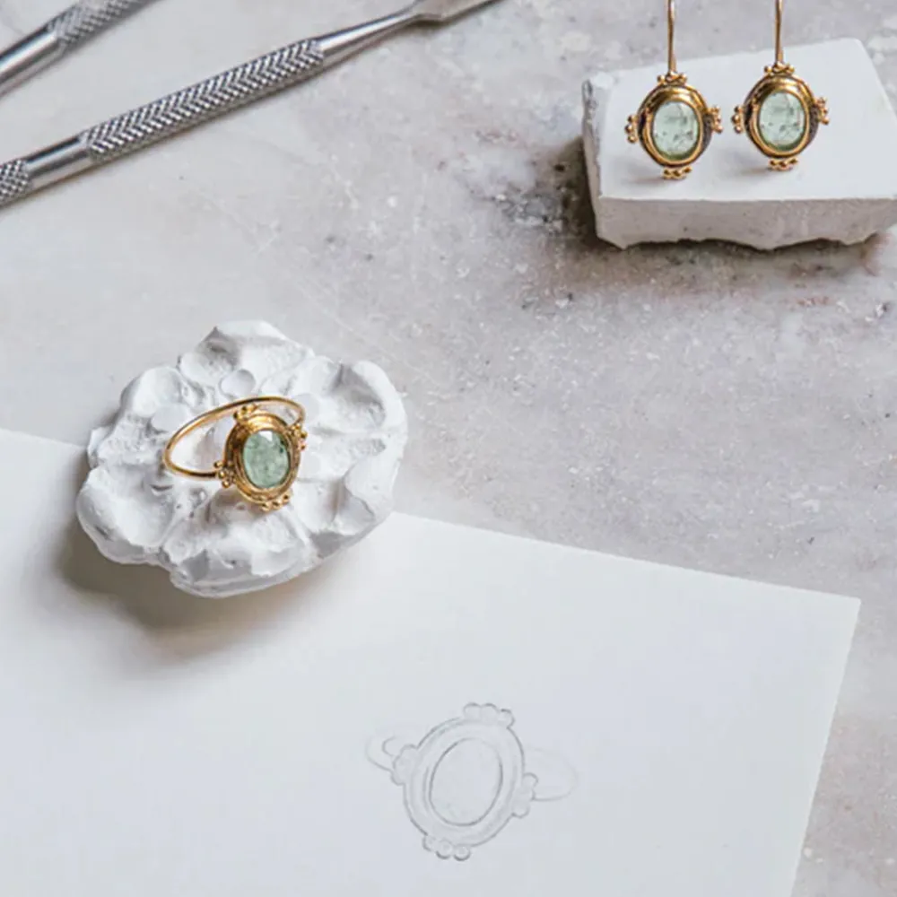 Women ALIX D REYNIS Alix D. Reynis - Bague Agathe - Vert