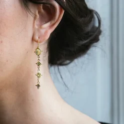 Women ALIX D REYNIS Alix D. Reynis - Boucles d'oreilles Léonie - Tourmaline Verte