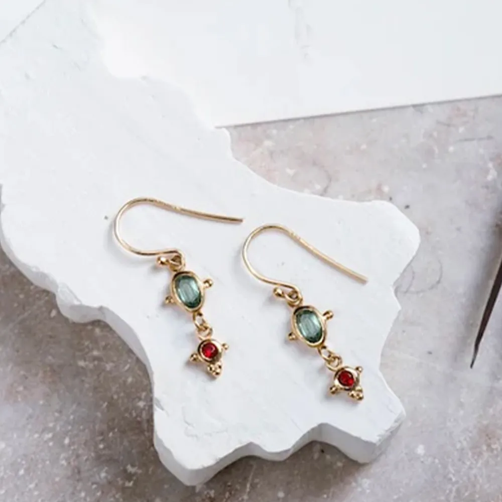 Women ALIX D REYNIS Alix D. Reynis - Boucles d'oreilles Leo - Tourmaline Rouge
