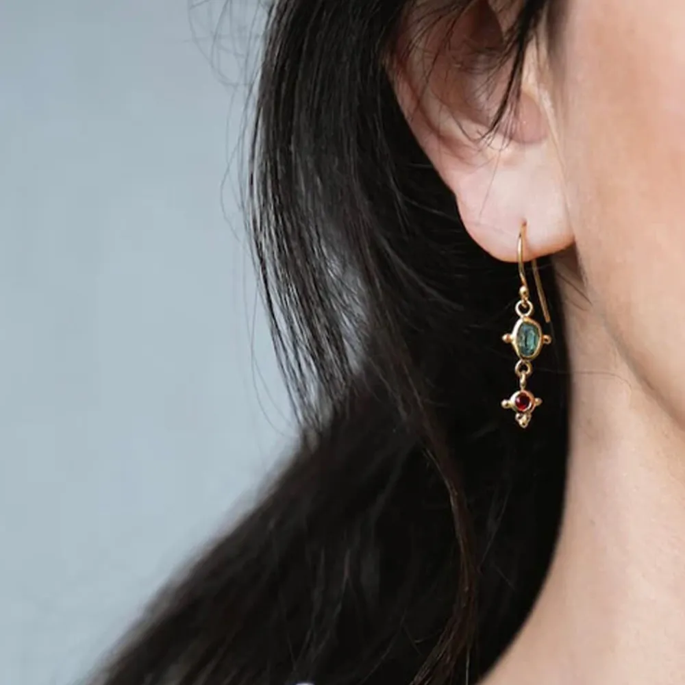 Women ALIX D REYNIS Alix D. Reynis - Boucles d'oreilles Leo - Tourmaline Rouge