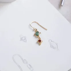 Women ALIX D REYNIS Alix D. Reynis - Boucles d'oreilles Leo - Tourmaline Rouge