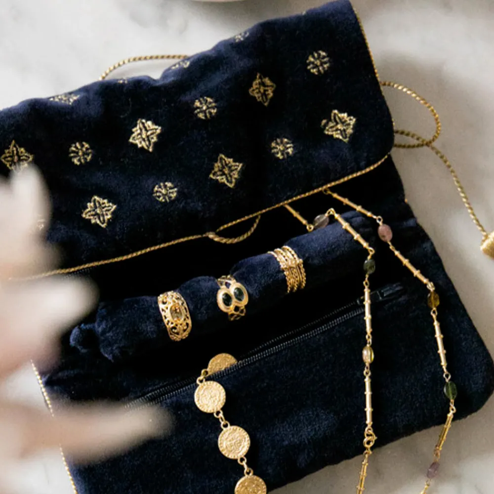 ALIX D REYNIS Alix D. Reynis - Trousse bijoux Hermione - Bleu