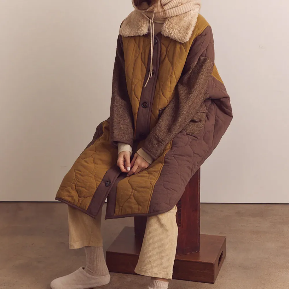 Women Amente - Manteau Matelassé - Marron