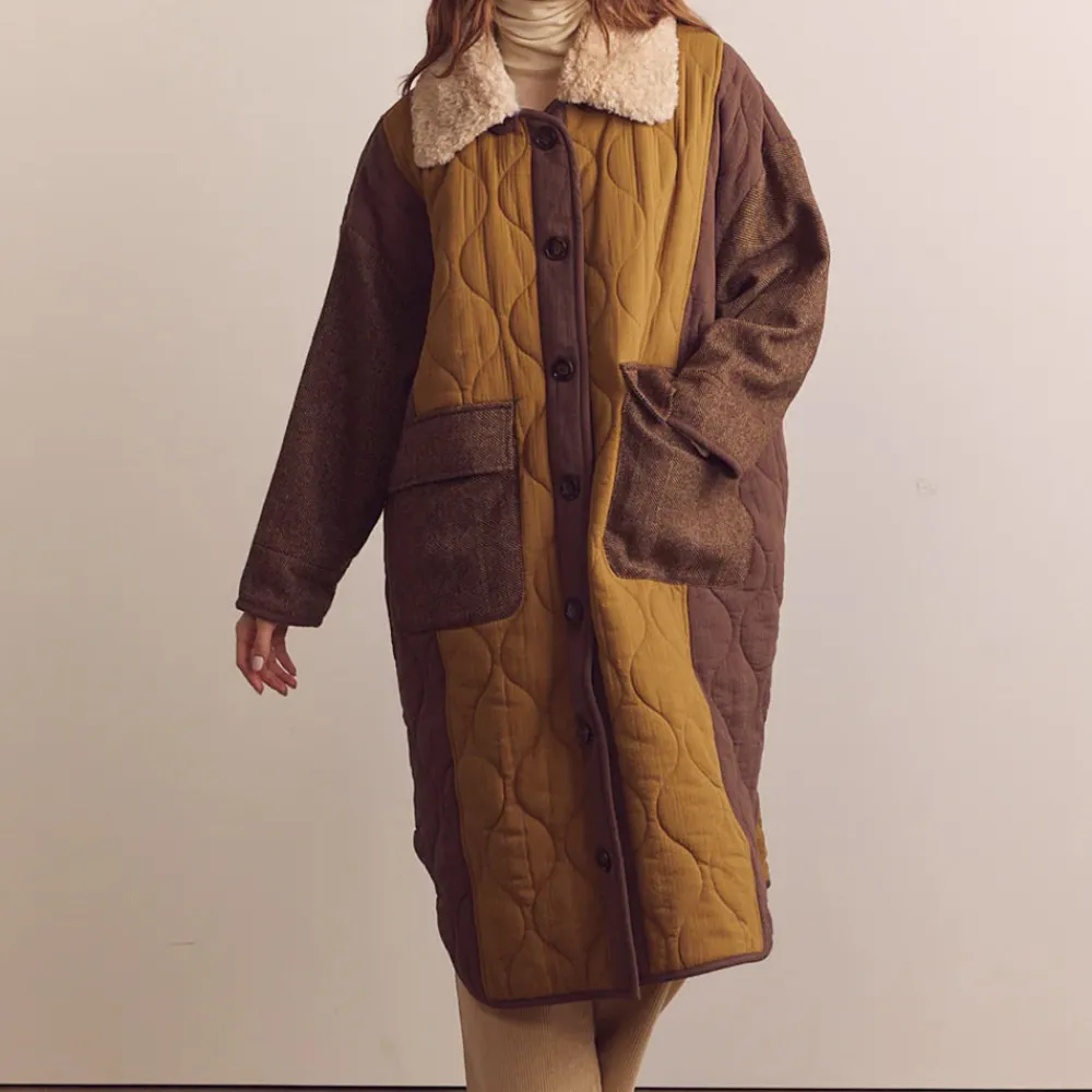 Women Amente - Manteau Matelassé - Marron