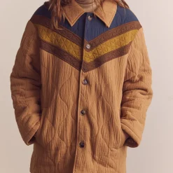 Women Amente - Veste Bomber Color Block - Marron