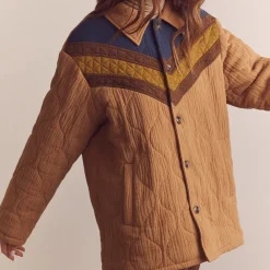 Women Amente - Veste Bomber Color Block - Marron