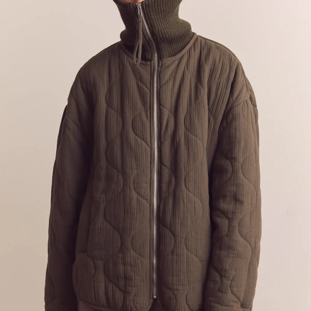 Women Amente - Veste Matelassée à Col Montant - Marron