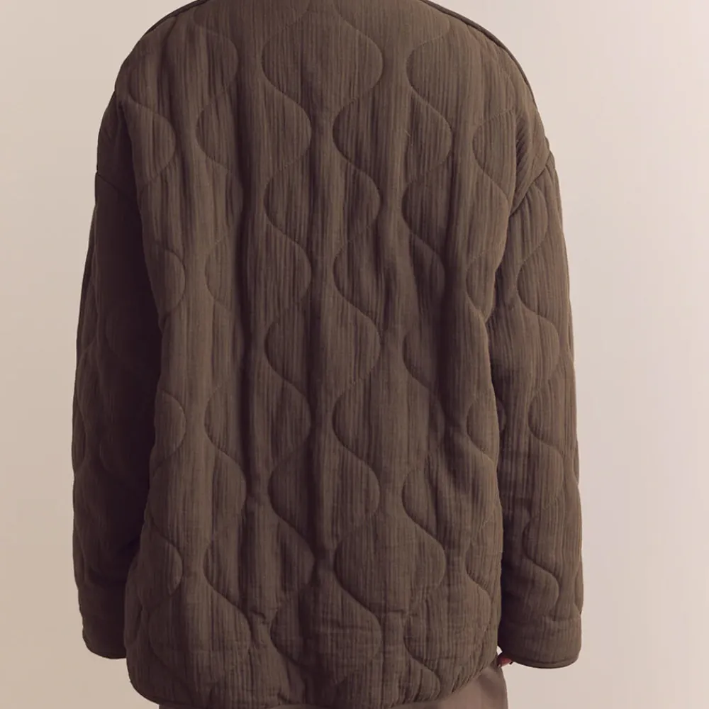 Women Amente - Veste Matelassée à Col Montant - Marron