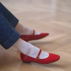 Women ANNE THOMAS - Ballerines Pavlova - Rouge