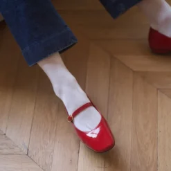 Women ANNE THOMAS - Ballerines Pavlova - Rouge