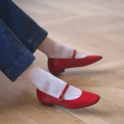 Women ANNE THOMAS - Ballerines Pavlova - Rouge