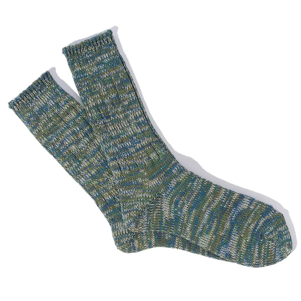 Women Anonymous ISM - Chaussettes 5 Color Mix Crew - Kaki