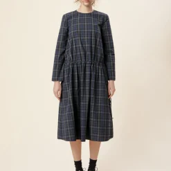 Women APUNTOB - Robe Carreaux - Bleu