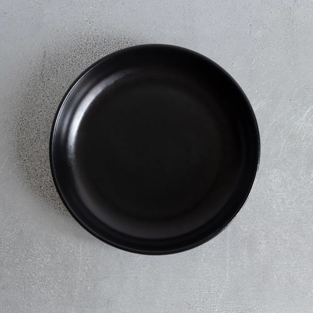 1636 DEARTIS Assiette creuse en grès - Noir
