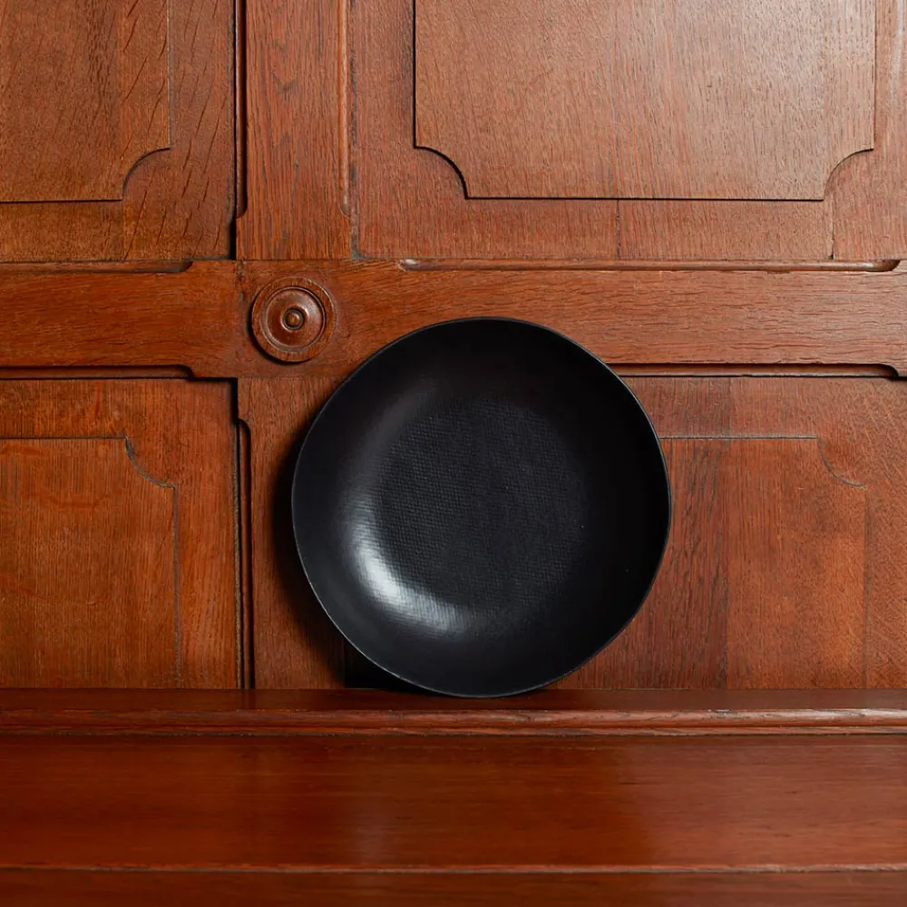 1636 DEARTIS Assiette creuse en grès - Noir