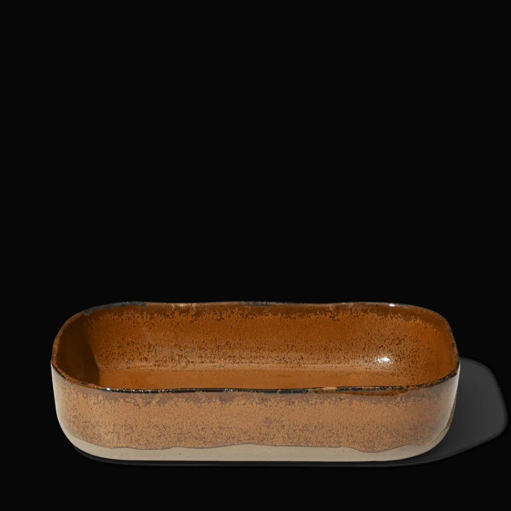 259 SERAX Assiette creuse en grès n°5 - Ocre
