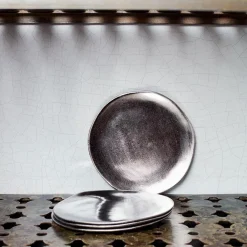 0 Assiette en céramique - Argenté