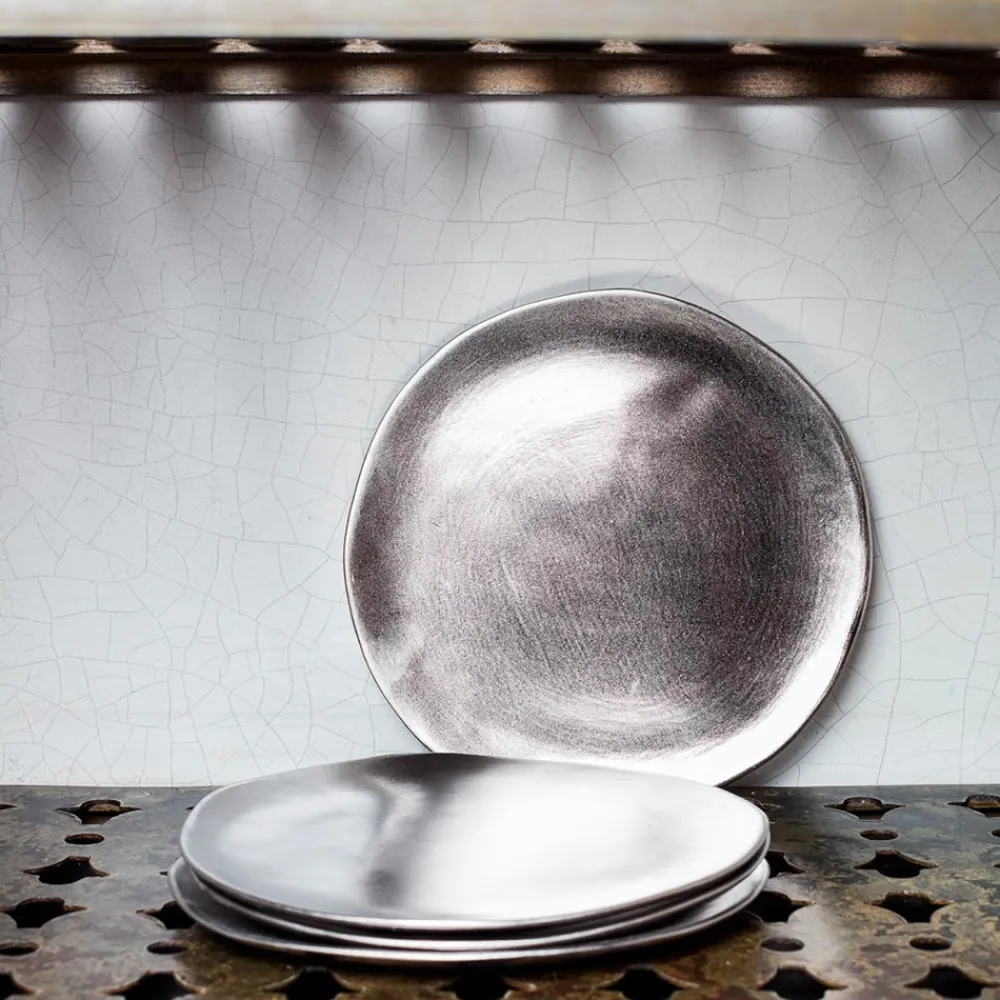 0 Assiette en céramique - Argenté