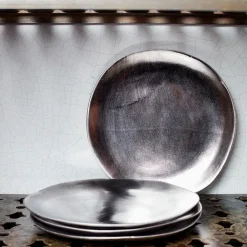 0 Assiette en céramique - Argenté