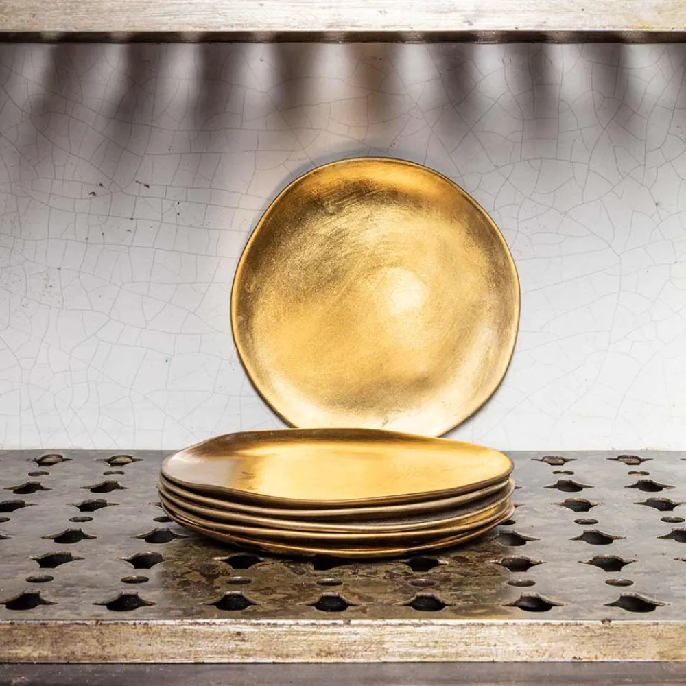 0 Assiette en céramique - Doré