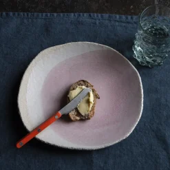 925 JARS CERAMISTES Assiette en grès émaillé Wabi - Rose