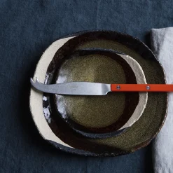 925 JARS CERAMISTES Assiette en grès émaillé Wabi - Seidou Kaki