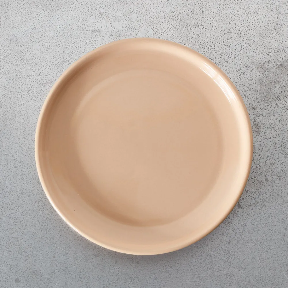 2031 MARUMITSU POTERIE Assiette plate Causette - Beige