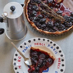 MERCI Assiette plate en faïence