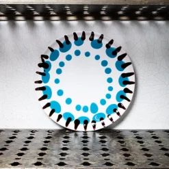 MERCI Assiette plate en faïence Paola Navone