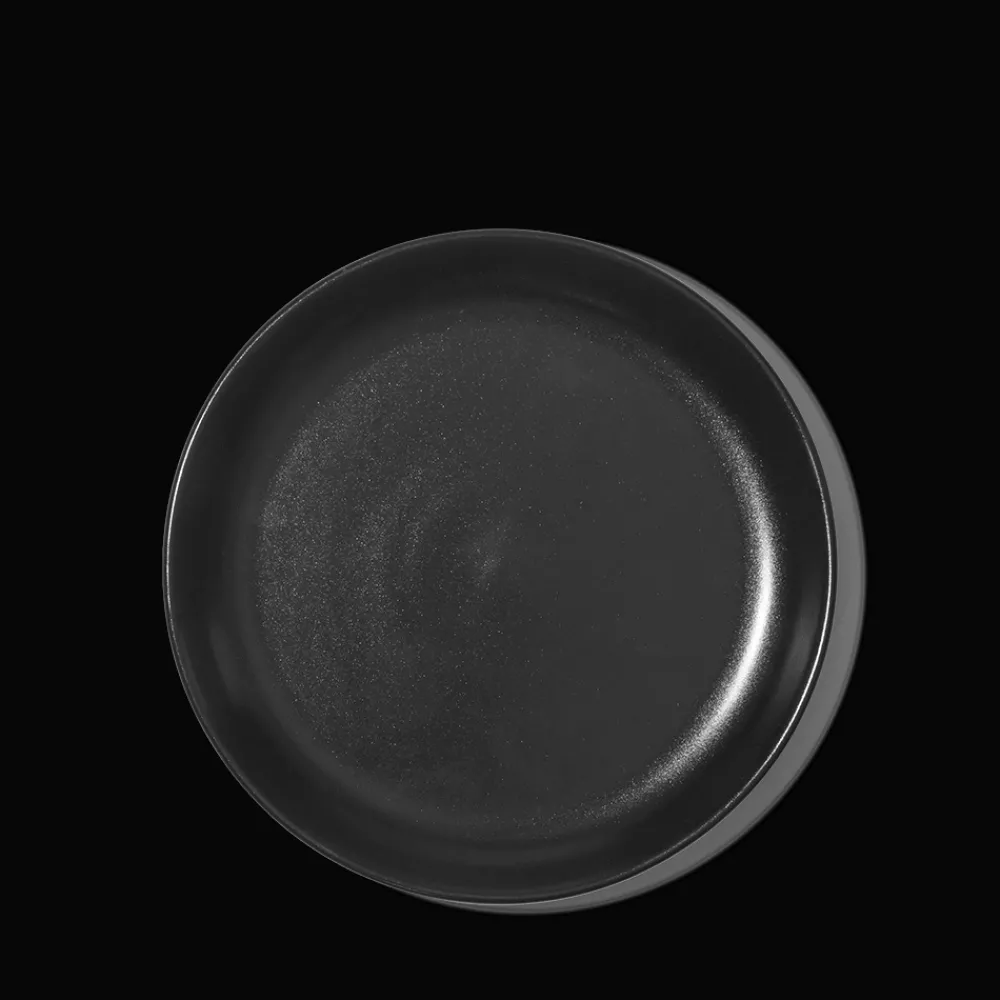 1636 DEARTIS Assiette plate en grès - Noir