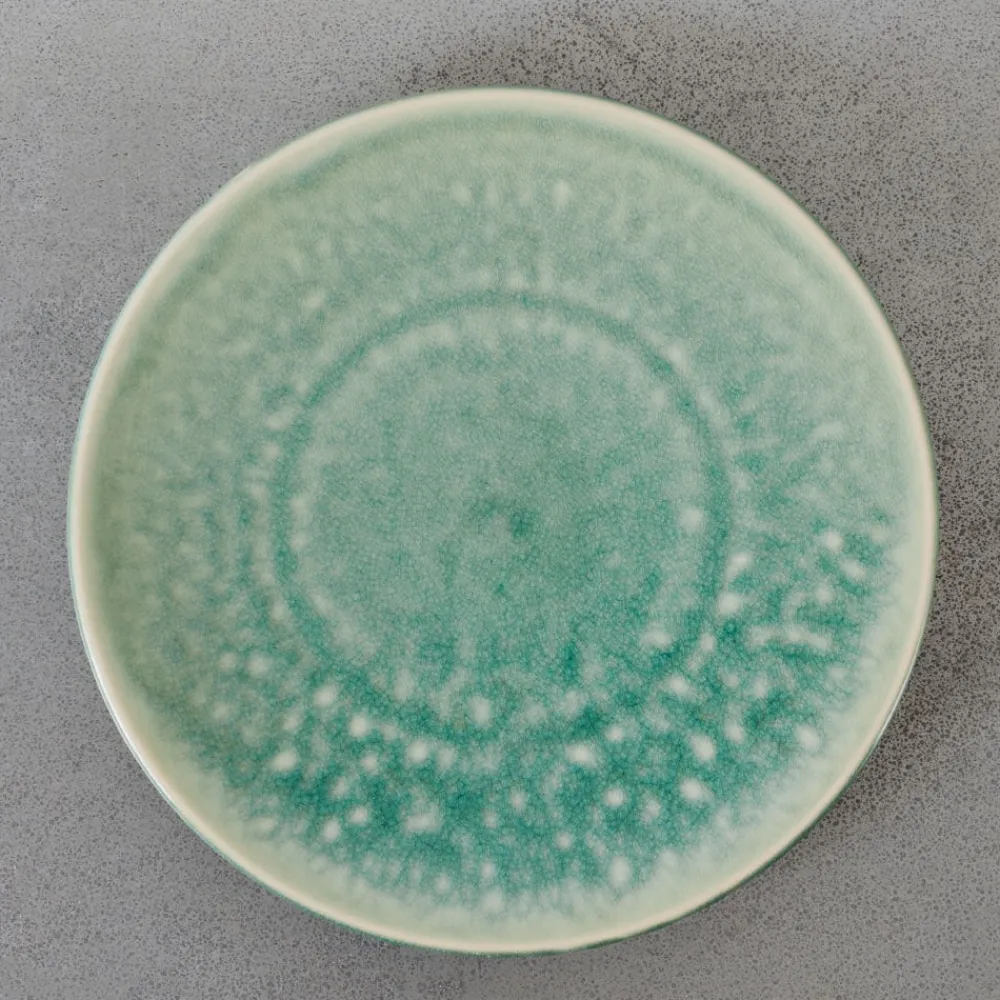 925 JARS CERAMISTES Assiette plate Tourron - Jade
