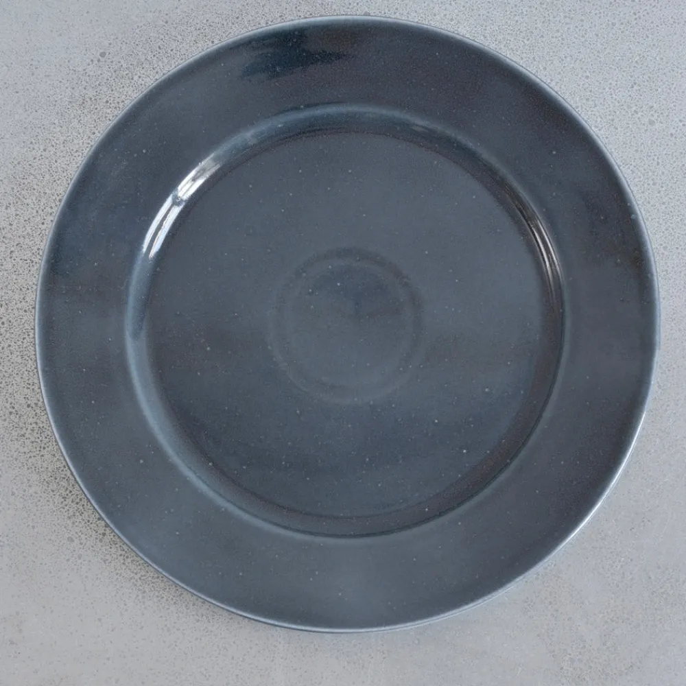 1927 DINNERWARE & CO Assiette plate upcyclée - Bleu