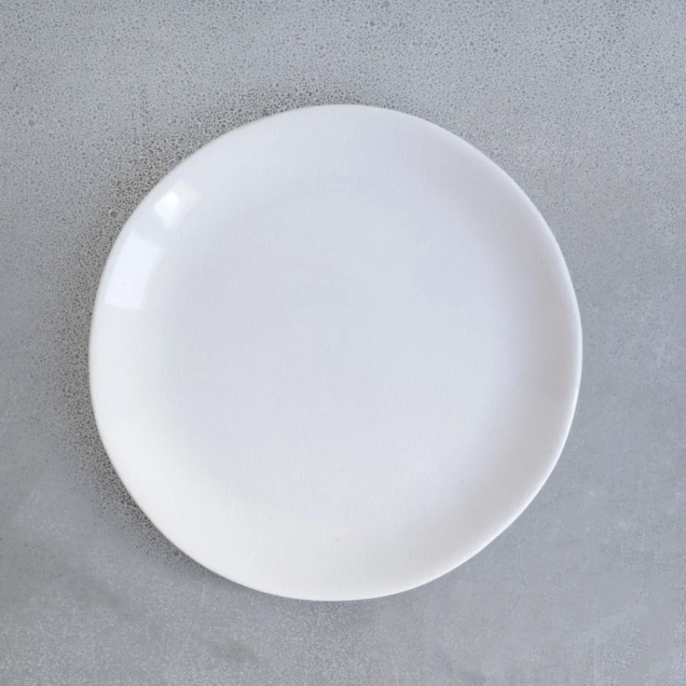 925 JARS CERAMISTES Assiette ronde Maguelone - Craie