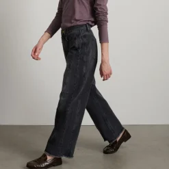 Women B SIDES - Jeans Relaxed Lasso Cuffed - Noir