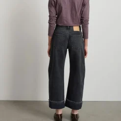 Women B SIDES - Jeans Relaxed Lasso Cuffed - Noir