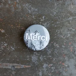 2261 STICKER MULE Badge Merci - Montagne Noir & Blanc