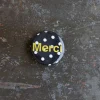 2261 STICKER MULE Badge Merci - Pois Blanc