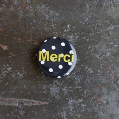 2261 STICKER MULE Badge Merci - Pois Blanc