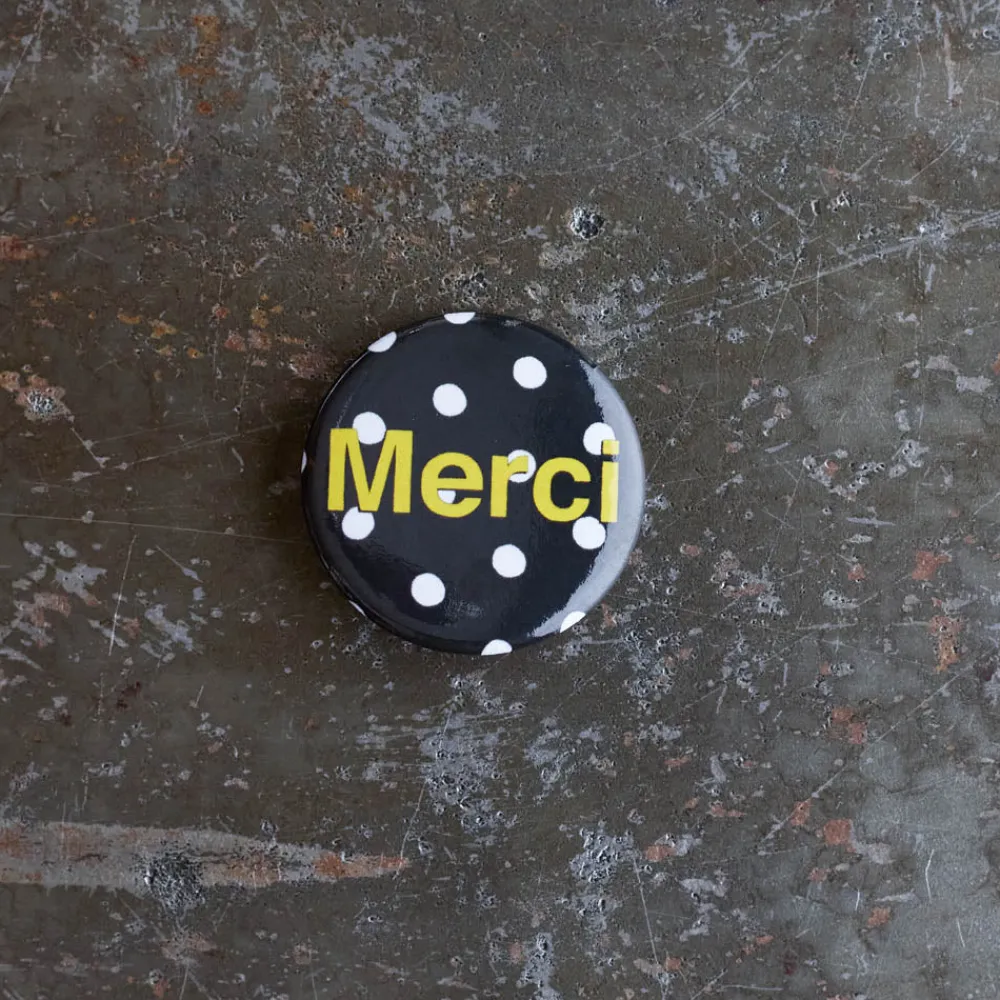 2261 STICKER MULE Badge Merci - Pois Blanc