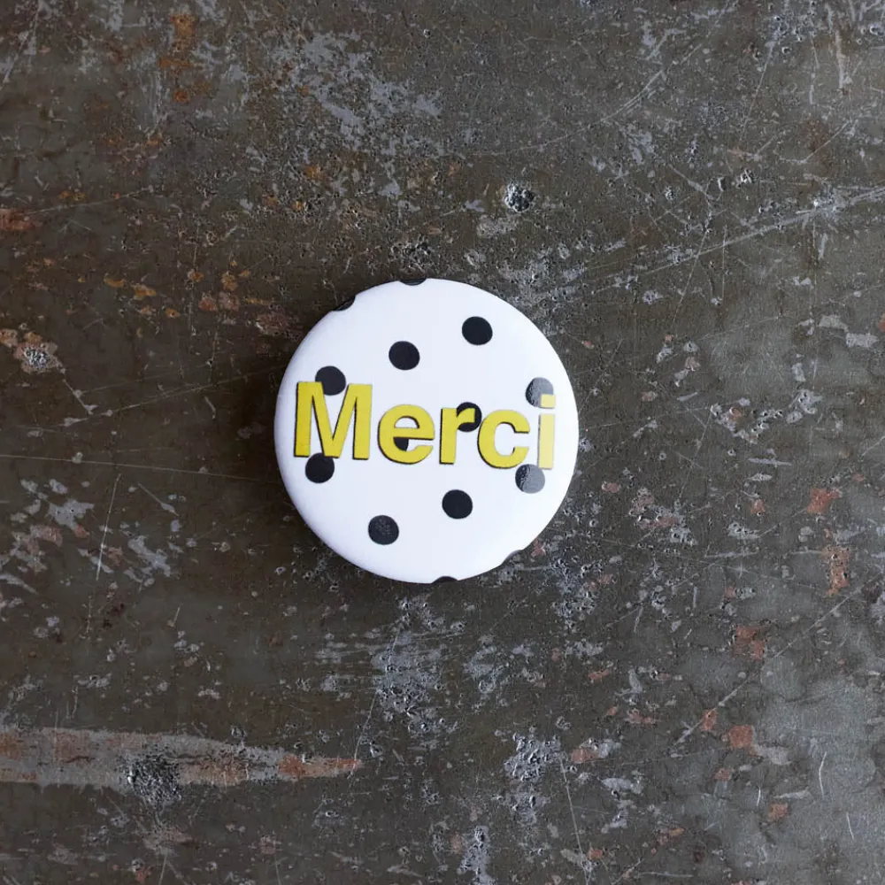 2261 STICKER MULE Badge Merci - Pois Noir