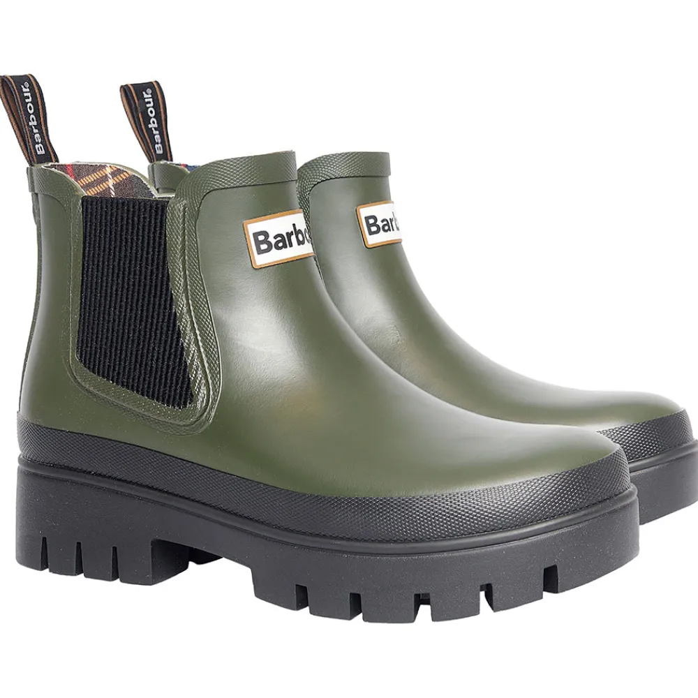 Women Barbour - Bottines Halton - Olive