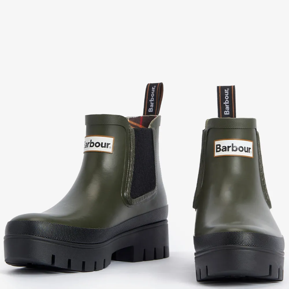 Women Barbour - Bottines Halton - Olive