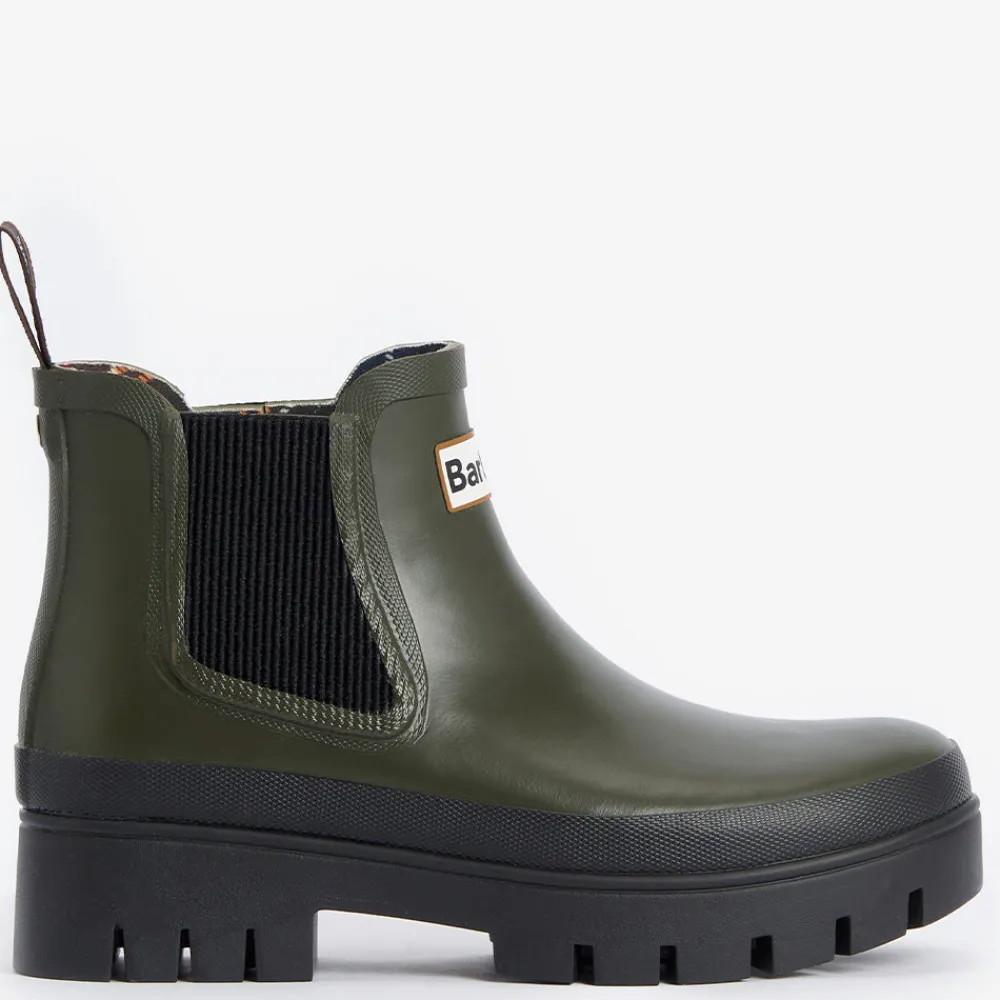 Women Barbour - Bottines Halton - Olive
