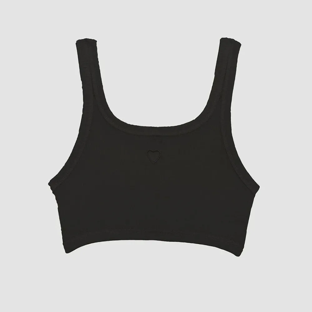Women BASERANGE - Bralette Heart - Noir